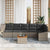 Garden Sofa Set 7 pcs Grey