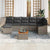 Garden Sofa Set 8 pcs Grey