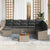 Garden Sofa Set 9 pcs Grey
