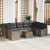 Garden Sofa Set 10 pcs Grey