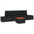 Garden Sofa Set 5 pcs Black
