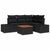 Garden Sofa Set 5 pcs Black