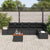 Garden Sofa Set 7 pcs Black