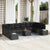 Garden Sofa Set 11 pcs Black