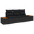 Garden Sofa Set 3 pcs Black 239 x 62 x 85 cm Poly rattan