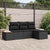 Garden Sofa Set 4 pcs Black 184 x 62 x 85 cm Poly rattan