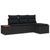 Garden Sofa Set 4 pcs Black 184 x 62 x 85 cm Poly rattan