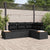 Garden Sofa Set 4 pcs Black 209 x 154 x 85 cm Poly rattan