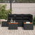 Garden Sofa Set 5 pcs Black 209 x 154 x 85 cm Poly rattan