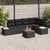 Garden Sofa Set 6 pcs Black 264 x 154 x 85 cm Poly rattan
