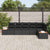 Garden Sofa Set 6 pcs Black 319 x 154 x 85 cm Poly rattan