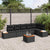 Garden Sofa Set 7 pcs Black 319 x 154 x 85 cm Poly rattan