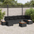 Garden Sofa Set 8 pcs Black 319 x 154 x 85 cm Poly rattan