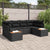 Garden Sofa Set 6 pcs Black 234 x 154 x 85 cm Poly rattan