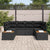 Garden Sofa Set 6 pcs Black 234 x 154 x 85 cm Poly rattan