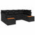 Garden Sofa Set 6 pcs Black 234 x 154 x 85 cm Poly rattan