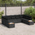 Garden Sofa Set 5 pcs Black 289 x 209 x 85 cm Poly rattan