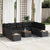 Garden Sofa Set 6 pcs Black 289 x 209 x 85 cm Poly rattan