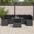 Garden Sofa Set Manual 8 pcs Black 100 x 55 x 73 cm Poly rattan