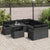 Garden Sofa Set Manual 9 pcs Black 100 x 55 x 73 cm Poly rattan