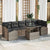 Garden Sofa Set Manual 8 pcs Grey 100 x 55 x 73 cm Poly rattan