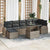 Garden Sofa Set with Storage 8 pcs Grey Poly rattan