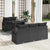 Garden Sofa Set with Storage 6 pcs Black Poly rattan