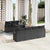 Garden Sofa Set with Storage 8 pcs Black Poly rattan