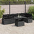Garden Sofa Set with Storage 7 pcs Black Poly rattan