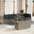 Garden Sofa Set with Storage 9 pcs Grey Poly rattan