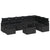 Garden Sofa Set with Storage 9 pcs Black Poly rattan