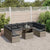 Garden Sofa Set with Storage 10 pcs Grey Poly rattan