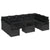 Garden Sofa Set with Storage 10 pcs Black Poly rattan