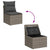 Garden Sofa Set with Storage 6 pcs Grey Poly rattan