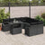 Garden Sofa Set with Storage 9 pcs Black Poly rattan
