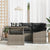 Garden Sofa Set with Cushion 5 pcs Grey 100 x 55 x 73 cm