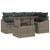 Garden Sofa Set with Cushion 5 pcs Grey 100 x 55 x 73 cm