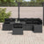 Garden Sofa Set with Cushion 7 pcs Black 100 x 55 x 73 cm