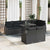 Garden Sofa Set with Cushion 9 pcs Black 100 x 55 x 73 cm