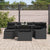 Garden Sofa Set 7 pcs Black Poly Rattan, Powder-Coated Steel
