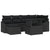 Garden Sofa Set 7 pcs Black Poly Rattan, Powder-Coated Steel