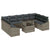 Garden Sofa Set with Cushion 10 pcs Grey 100 x 55 x 73 cm