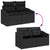 Garden Sofa Set with Cushion 10 pcs Black 100 x 55 x 73 cm