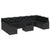 Garden Sofa Set with Cushion 11 pcs Black 100 x 55 x 73 cm