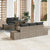 Garden Sofa Set with Cushion 6 pcs Grey 100 x 55 x 73 cm