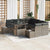 Garden Sofa Set with Cushion 9 pcs Grey 100 x 55 x 73 cm