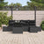 Garden Sofa Set with Storage 6 pcs Black Poly rattan