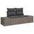 Garden Sofa Set with Storage 6 pcs Grey Poly rattan