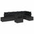 Garden Sofa Set with Storage 7 pcs Black Poly rattan
