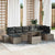Garden Sofa Set with Storage 8 pcs Grey Poly rattan